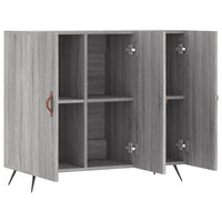 Credenza Grigio Sonoma 90x34x80 cm in Legno Multistrato 828082
