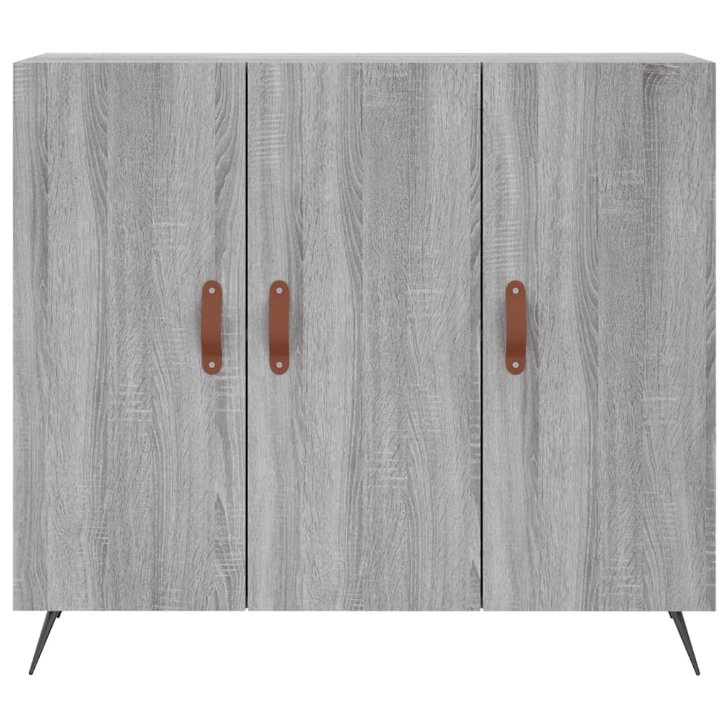 Credenza Grigio Sonoma 90x34x80 cm in Legno Multistrato 828082