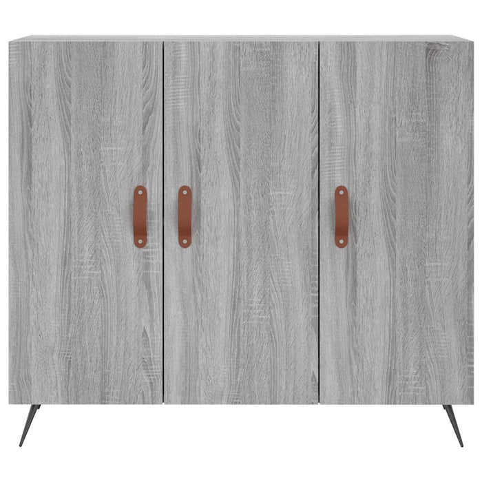 Credenza Grigio Sonoma 90x34x80 cm in Legno Multistrato 828082