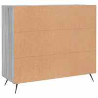 Credenza Grigio Sonoma 90x34x80 cm in Legno Multistrato 828082