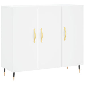 vidaXL Credenza Bianca 90x34x80 cm in Legno Multistrato