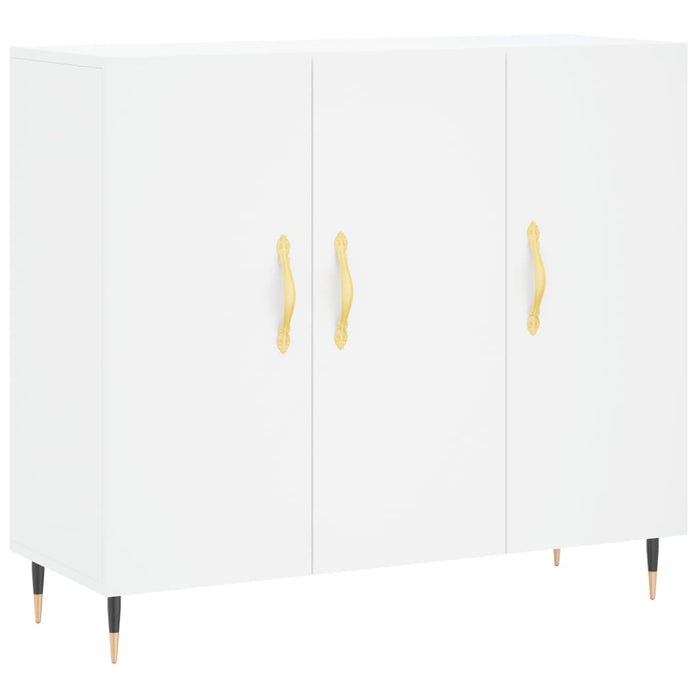 vidaXL Credenza Bianca 90x34x80 cm in Legno Multistrato