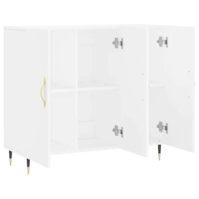 vidaXL Credenza Bianca 90x34x80 cm in Legno Multistrato