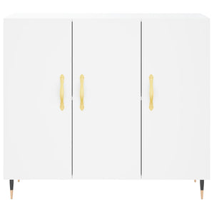 vidaXL Credenza Bianca 90x34x80 cm in Legno Multistrato
