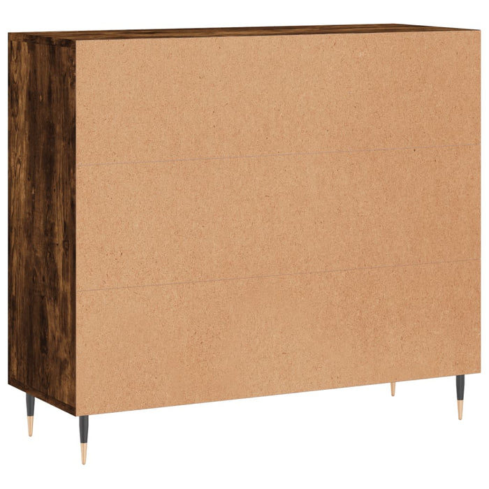 Credenza cassettiera mobile contenitore organizer cucina soggiorno salotto 90 x 34 x 80 cm legno ingegnerizzato marrone 02_0031128