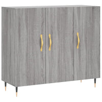 Credenza Grigio Sonoma 90x34x80 cm in Legno Multistrato 828090