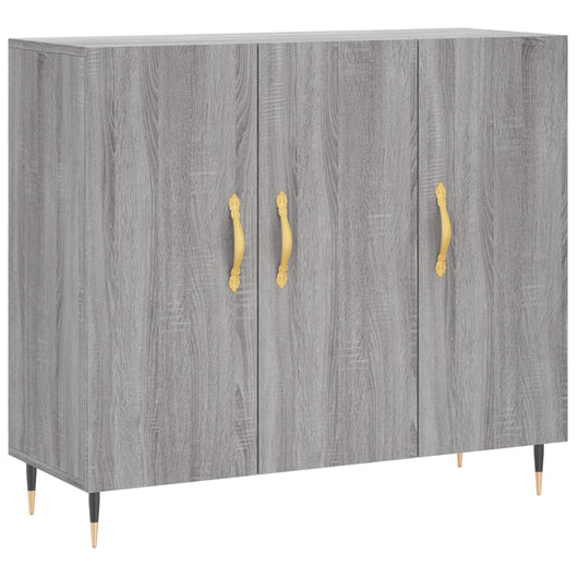 Credenza Grigio Sonoma 90x34x80 cm in Legno Multistrato 828090