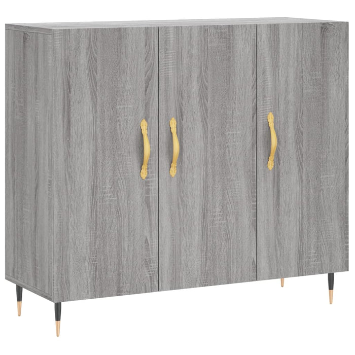 Credenza Grigio Sonoma 90x34x80 cm in Legno Multistrato 828090