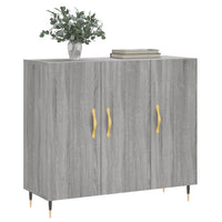 Credenza Grigio Sonoma 90x34x80 cm in Legno Multistrato 828090