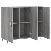 Credenza Grigio Sonoma 90x34x80 cm in Legno Multistrato 828090