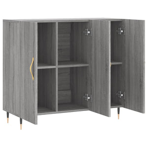 Credenza Grigio Sonoma 90x34x80 cm in Legno Multistrato 828090