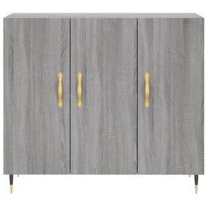 Credenza Grigio Sonoma 90x34x80 cm in Legno Multistrato 828090