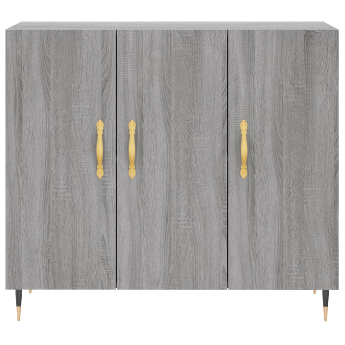 Credenza Grigio Sonoma 90x34x80 cm in Legno Multistrato 828090