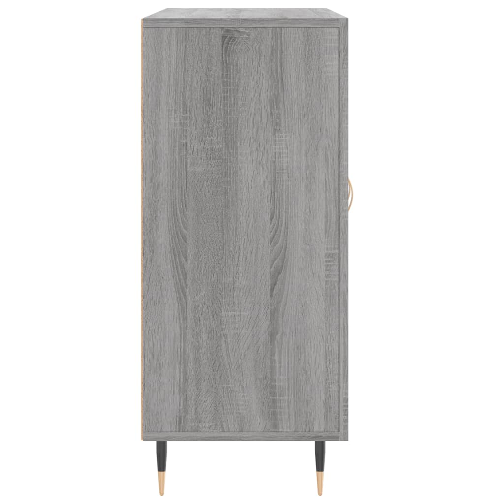 Credenza Grigio Sonoma 90x34x80 cm in Legno Multistrato 828090