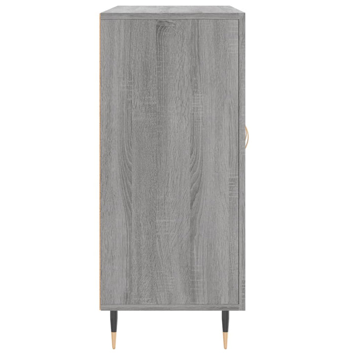 Credenza Grigio Sonoma 90x34x80 cm in Legno Multistrato 828090