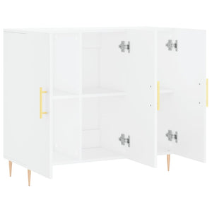 Credenza-Buffet-Armadio da cucina Bianca 90x34x80 cm in Legno Multistrato 120945