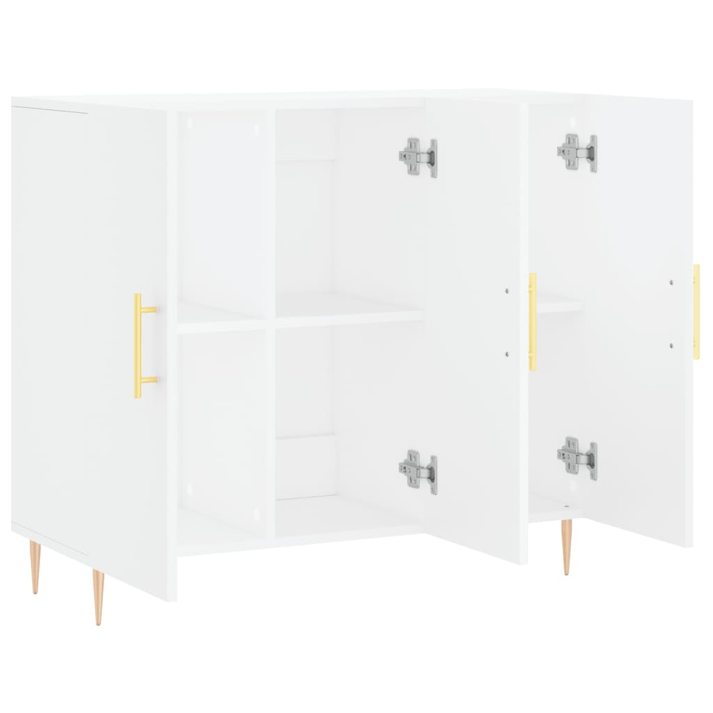 Credenza Bianca 90x34x80 cm in Legno Multistrato 828092