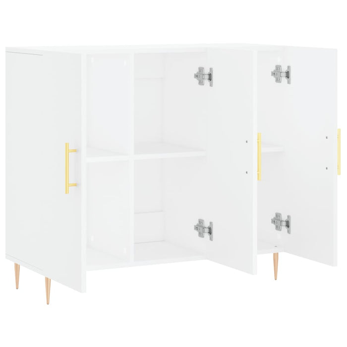 Credenza Bianca 90x34x80 cm in Legno Multistrato 828092