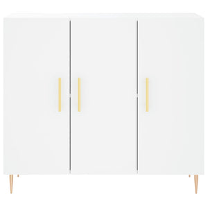 Credenza Bianca 90x34x80 cm in Legno Multistrato 828092