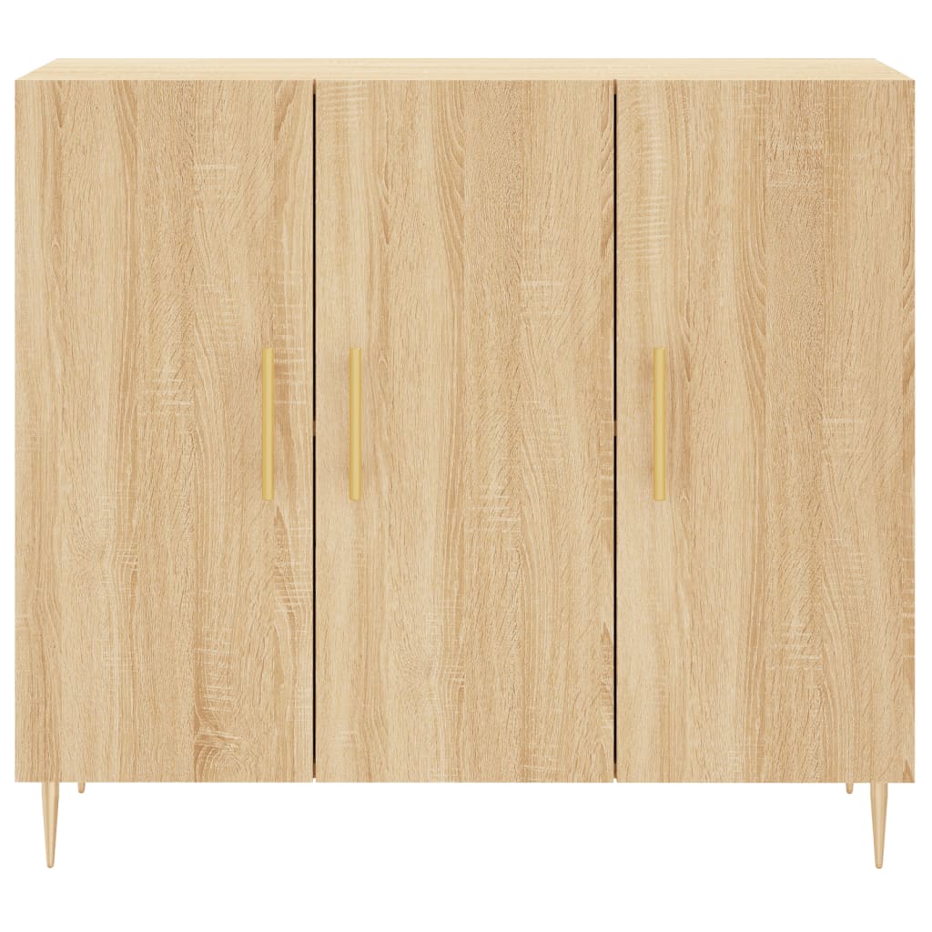 Credenza Rovere Sonoma 90x34x80 cm in Legno Multistrato 828095
