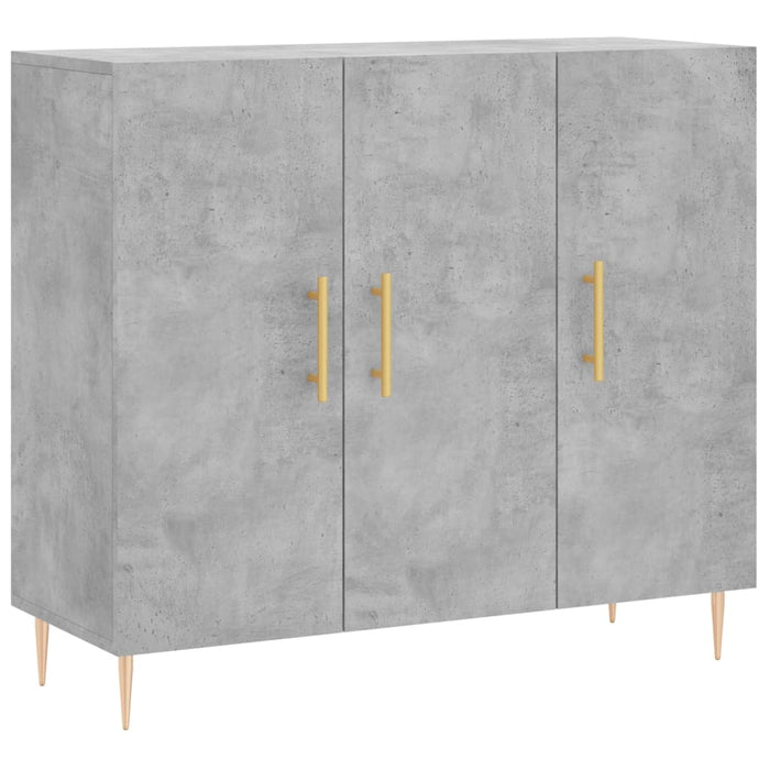 Credenza-Buffet-Armadio da cucina Grigio Cemento 90x34x80 cm in Legno Multistrato 996634