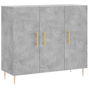 Credenza Grigio Cemento 90x34x80 cm in Legno Multistrato 828096