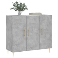 Credenza-Buffet-Armadio da cucina Grigio Cemento 90x34x80 cm in Legno Multistrato 996634