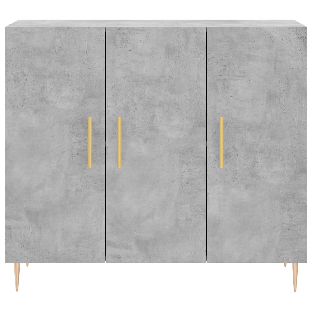 Credenza Grigio Cemento 90x34x80 cm in Legno Multistrato 828096