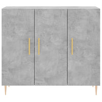 Credenza Grigio Cemento 90x34x80 cm in Legno Multistrato 828096