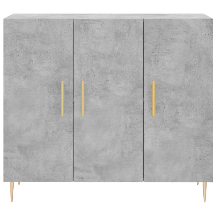 Credenza Grigio Cemento 90x34x80 cm in Legno Multistrato 828096