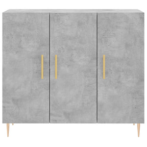 Credenza-Buffet-Armadio da cucina Grigio Cemento 90x34x80 cm in Legno Multistrato 996634
