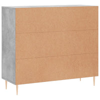 Credenza Grigio Cemento 90x34x80 cm in Legno Multistrato 828096