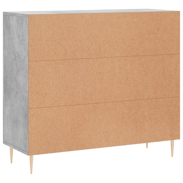 Credenza-Buffet-Armadio da cucina Grigio Cemento 90x34x80 cm in Legno Multistrato 996634