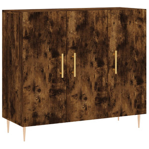 vidaXL Credenza Rovere Fumo 90x34x80 cm in Legno Multistrato