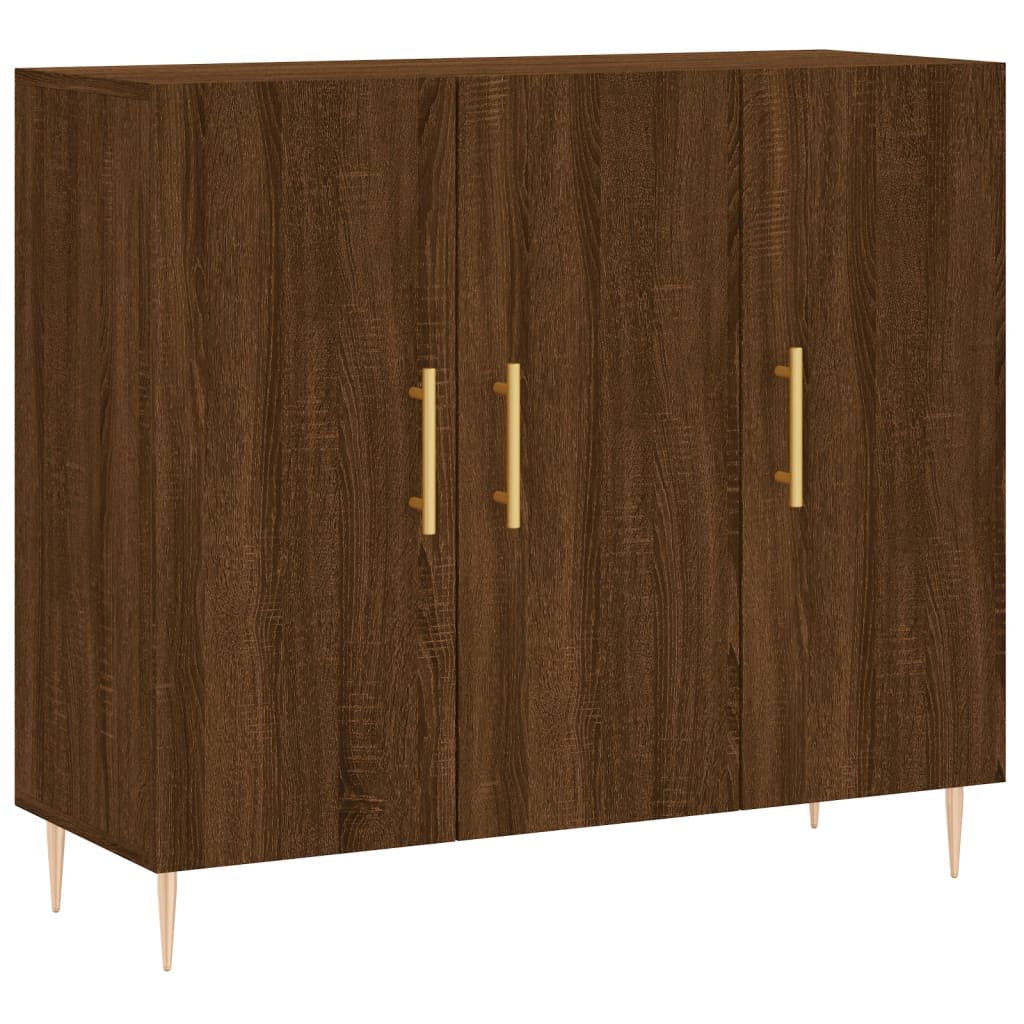 Credenza Rovere Marrone 90x34x80 cm in Legno Multistratocod mxl 129274