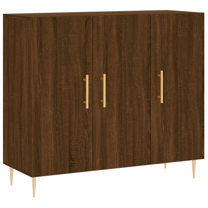 Credenza Rovere Marrone 90x34x80 cm in Legno Multistratocod mxl 129274