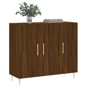 Credenza Rovere Marrone 90x34x80 cm in Legno Multistratocod mxl 129274