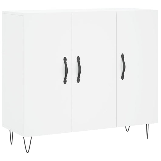 Credenza Bianca 90x34x80 cm in Legno Multistrato 828100