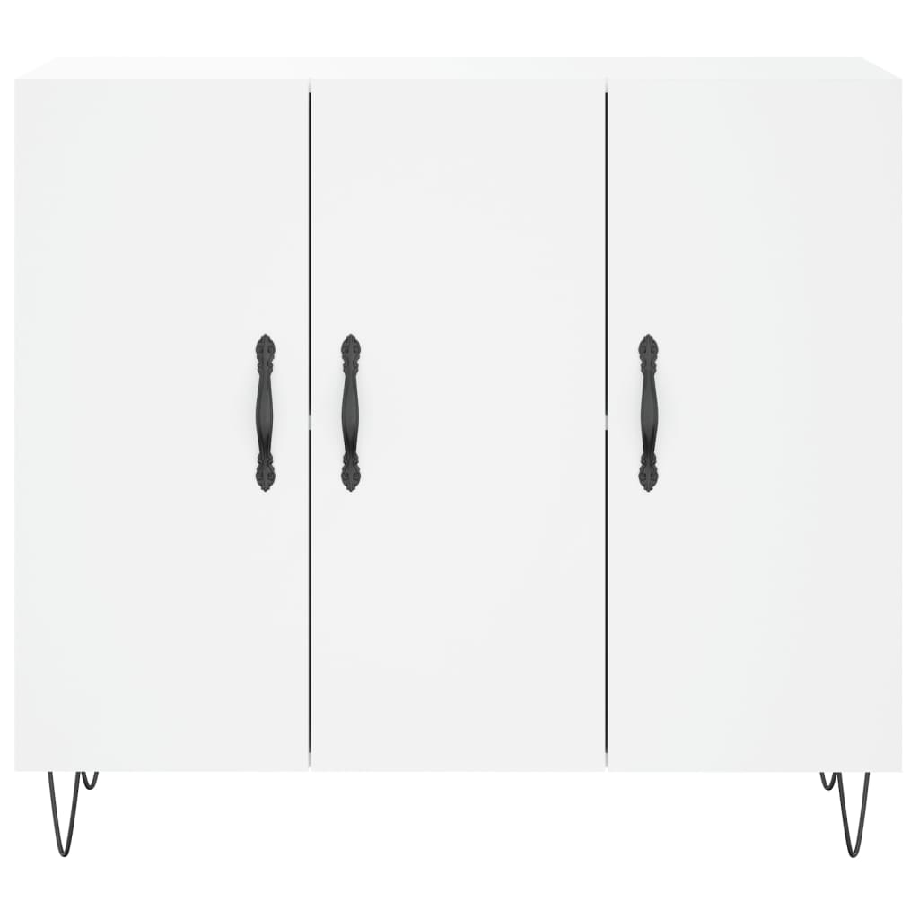 Credenza Bianca 90x34x80 cm in Legno Multistrato 828100