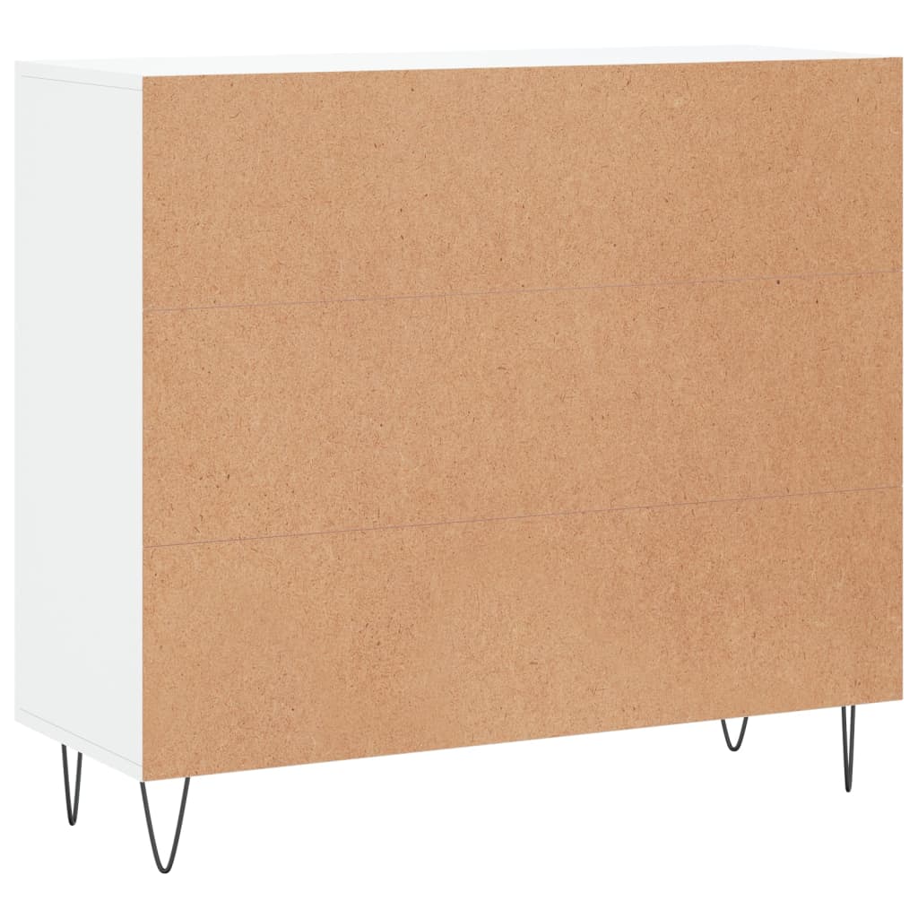 Credenza Bianca 90x34x80 cm in Legno Multistrato 828100