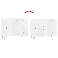 Credenza Bianca 90x34x80 cm in Legno Multistrato 828100