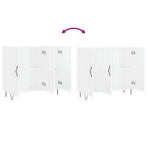 Credenza Bianca 90x34x80 cm in Legno Multistrato 828100