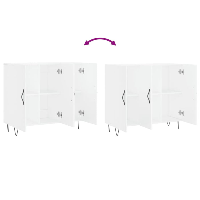 Credenza Bianca 90x34x80 cm in Legno Multistrato 828100