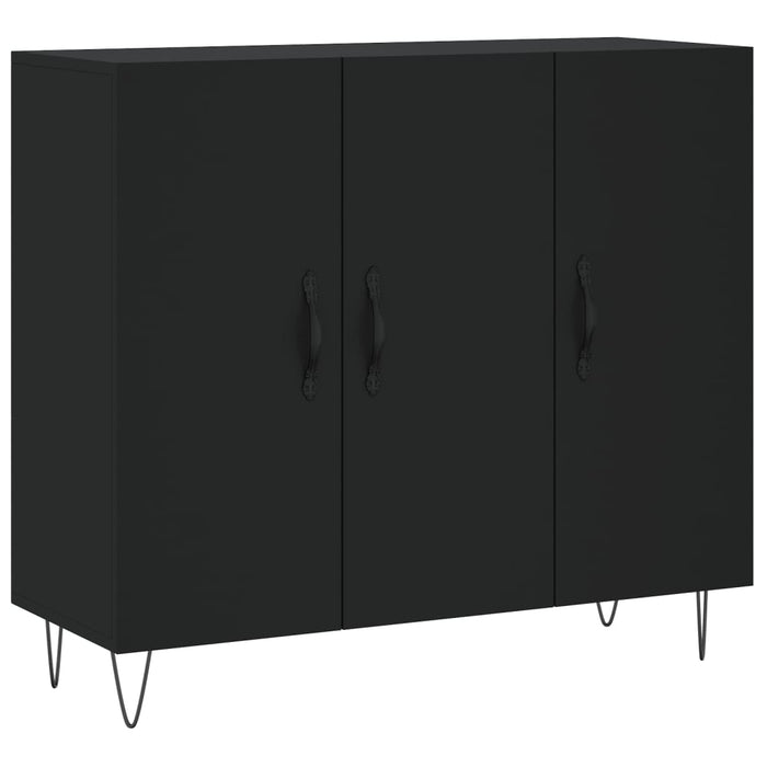 Credenza Nera 90x34x80 cm in Legno Multistratocod mxl 127112