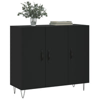 Credenza Nera 90x34x80 cm in Legno Multistratocod mxl 127112