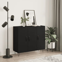 Credenza Nera 90x34x80 cm in Legno Multistratocod mxl 127112