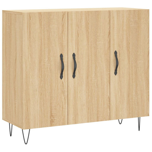 Credenza-Buffet-Armadio da cucina Rovere Sonoma 90x34x80 cm in Legno Multistrato 488797