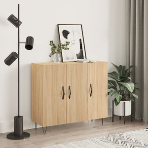Credenza-Buffet-Armadio da cucina Rovere Sonoma 90x34x80 cm in Legno Multistrato 488797