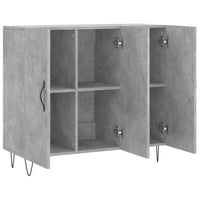 Credenza Grigio Cemento 90x34x80 cm in Legno Multistrato 828104