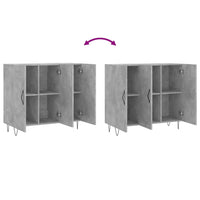 Credenza Grigio Cemento 90x34x80 cm in Legno Multistrato 828104